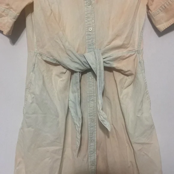 Lauren Ralph Lauren 100% linen front tie shirt dress - Picture 5 of 6